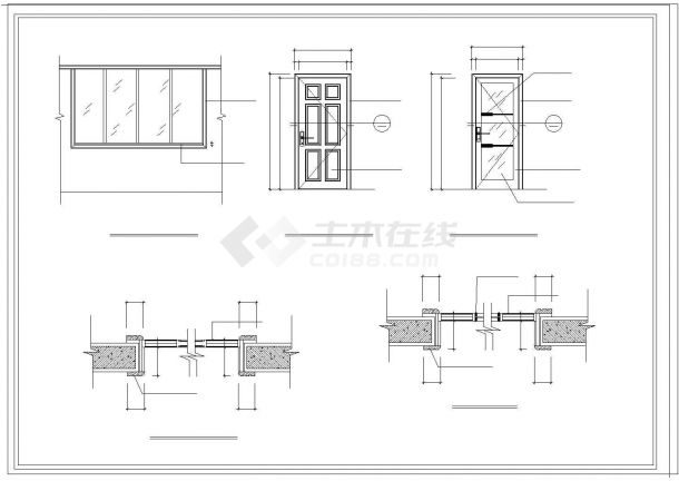 小高层样板房户型室内装修平面cad施工图-图二
