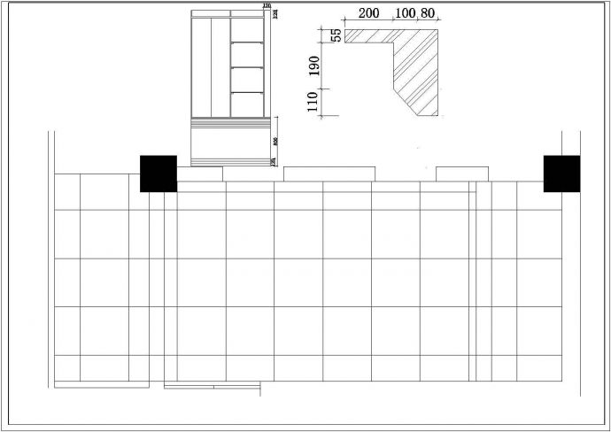 某小公司办公室室内装修cad施工图纸_图1