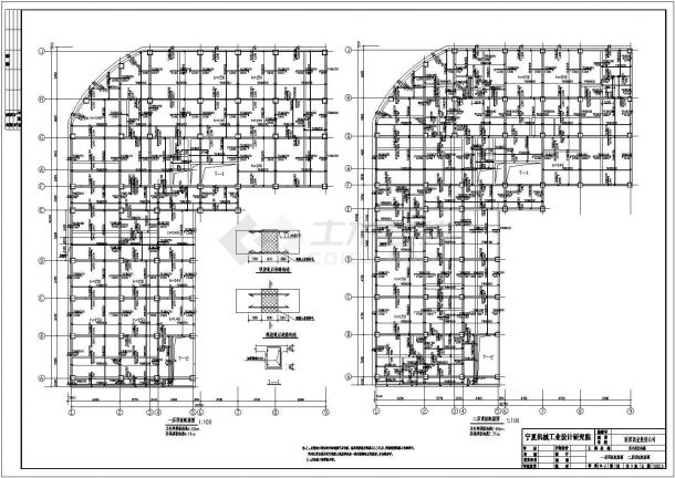 某高级小区商住楼建筑结构设计施工全套方案CAD图纸-图一
