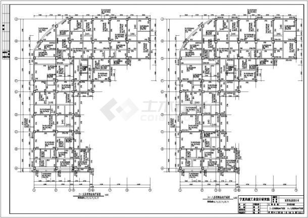 某高级小区商住楼建筑结构设计施工全套方案CAD图纸-图二