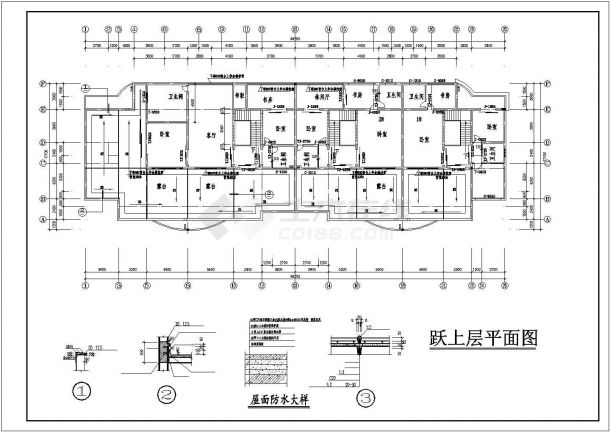 某小区多层商业楼建筑设计施工全套方案CAD图纸-图二