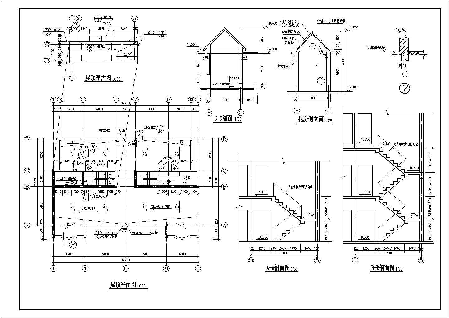 某高档小区多层住宅建筑设计施工全套方案CAD图纸