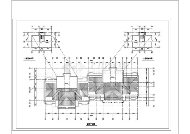 杭州某AB联排单元住宅12层框架结构建筑工程设计CAD图（含方案设计图）-图一
