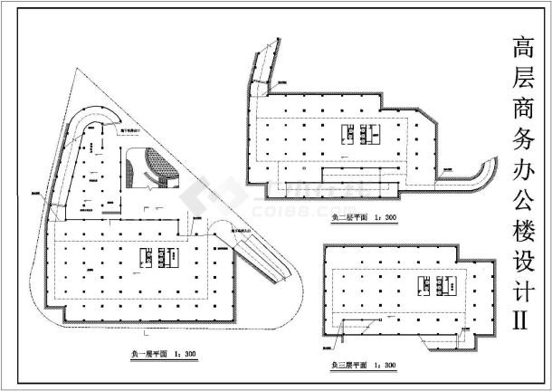 某高档小区高层住宅楼建筑设计施工全套方案CAD图纸-图二