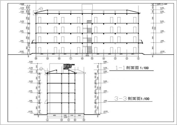 某市区小区高层公寓建筑设计施工全套方案CAD图纸_图1