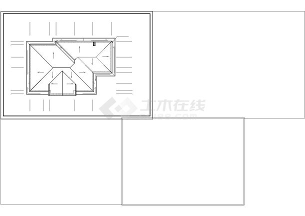 某地区农村民居别墅建筑设计施工cad图纸-图二