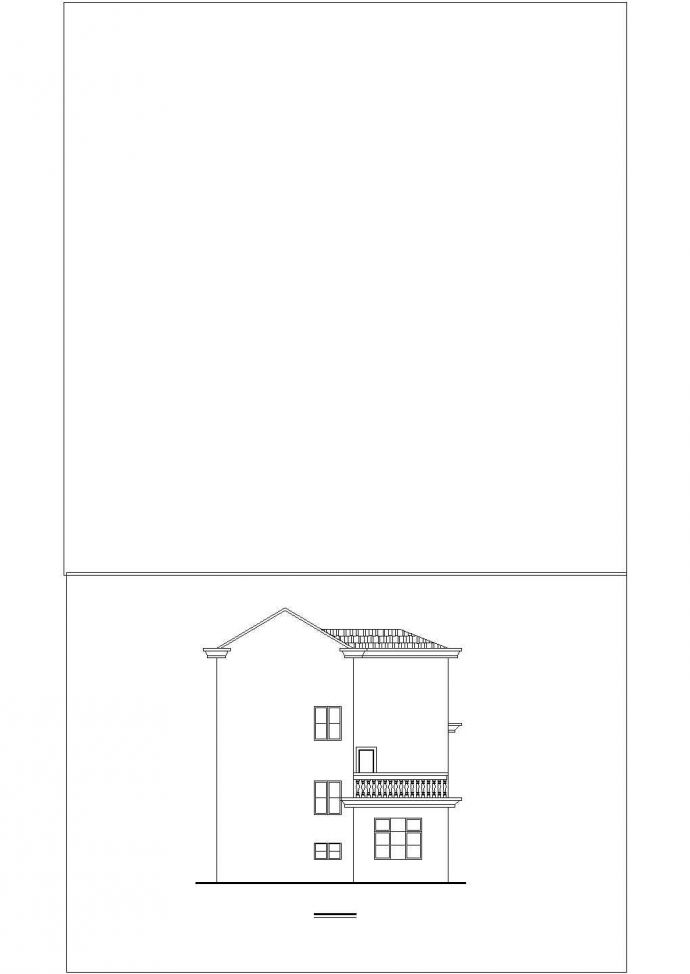 某地区农村住宅设计方案施工cad图纸_图1