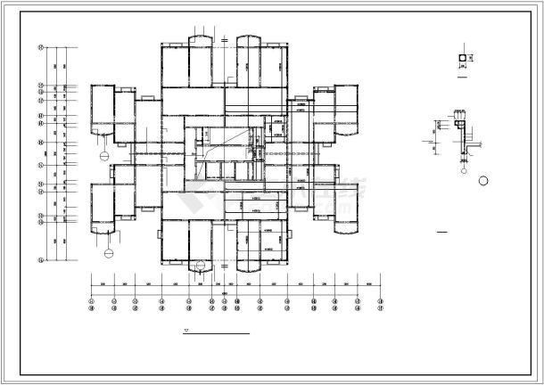 某医院结构施工cad设计图纸-图一