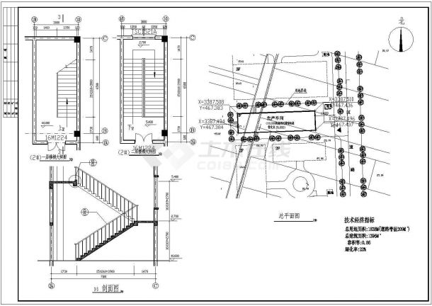 长52.5米 宽13米 2层1396.6平米排架结构塑料制品生产车间建筑设计施工图-图一