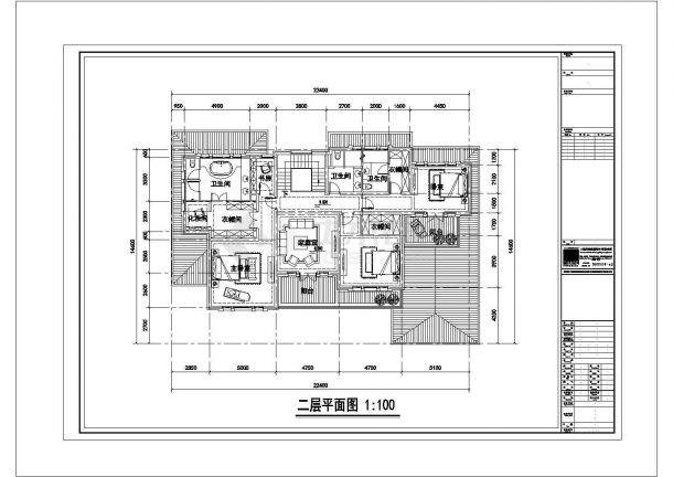 某城市独栋高层建筑户型设计施工CAD图纸-图二