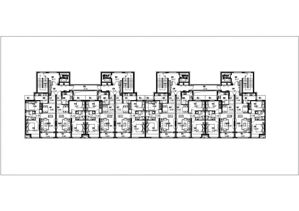 某城中复式公寓建筑完整户型设计施工CAD图纸-图二