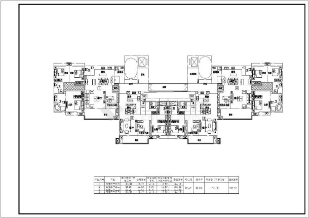 某高层住宅标准化建筑户型设计施工CAD图纸-图一