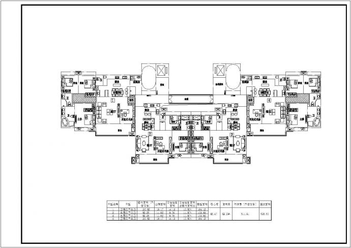 某高层住宅标准化建筑户型设计施工CAD图纸_图1