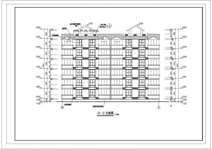 某6层住宅楼建筑详细设计cad施工图_图1