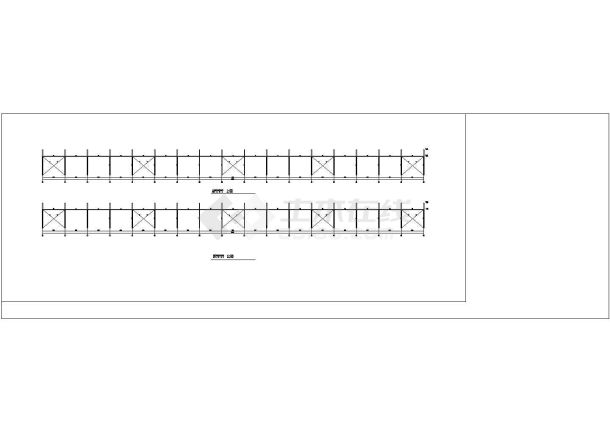 某36m跨钢管桁架弧形屋顶钢结构设计cad施工图-图一