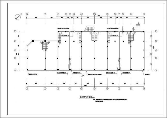 电气设计_某商住楼电气安装CAD图_图1