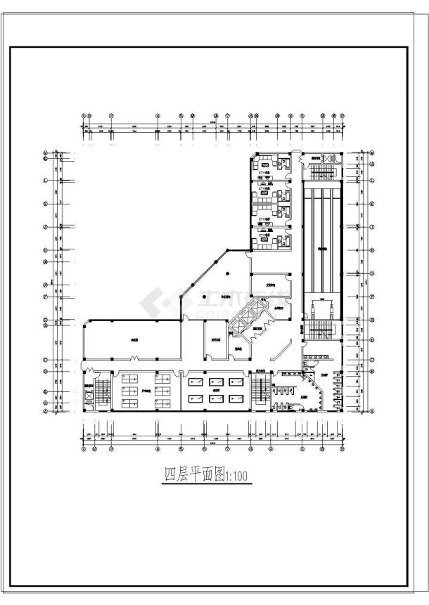 22层某宾馆建筑设计CAD方案图（含总平面设计）-图一