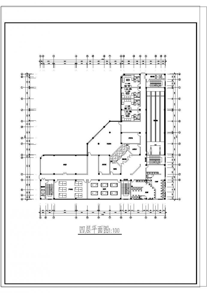 22层某宾馆建筑设计CAD方案图（含总平面设计）_图1