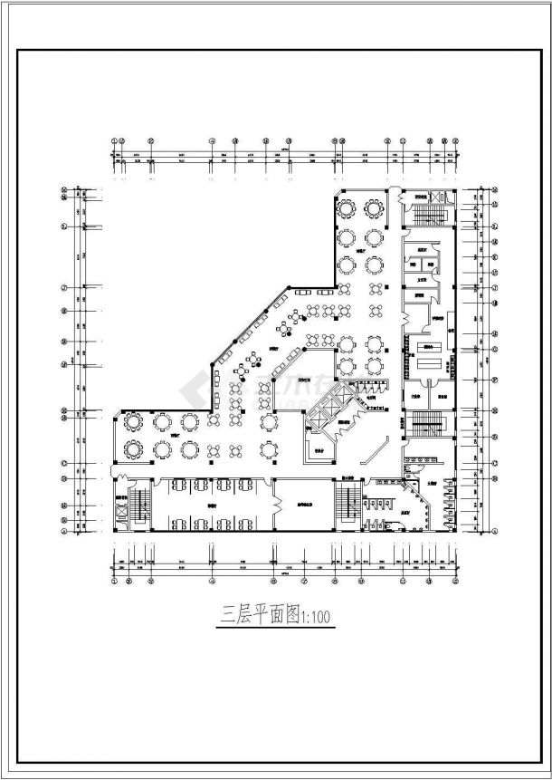 22层某宾馆建筑设计CAD方案图（含总平面设计）-图二