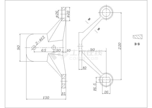 某点式幕墙900肋驳爪系列CAD设计节点详图-图一