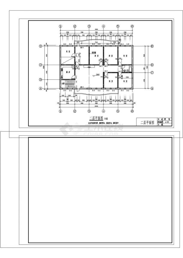 农村住宅建筑CAD图纸设计-图二