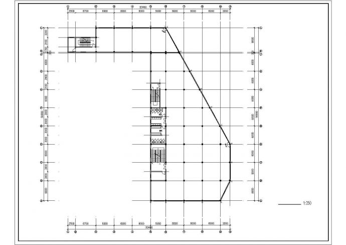古建筑办公楼建筑设计CAD施工图_图1