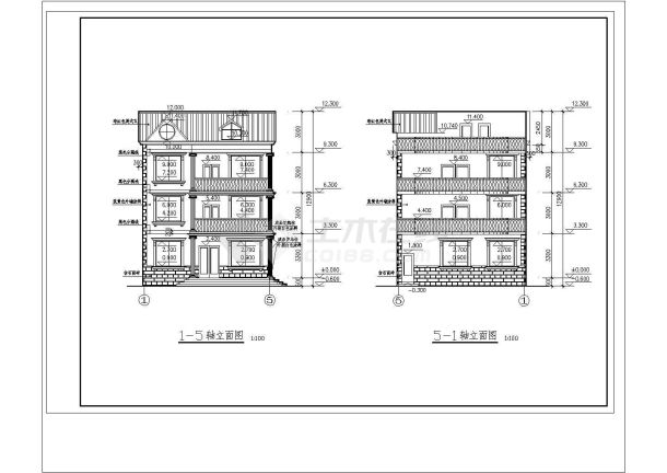 新农村住宅建筑施工CAD图纸设计-图一