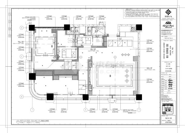 德安凯宾斯基酒店客房-16～22层SA14房型装饰设计CAD图-图二