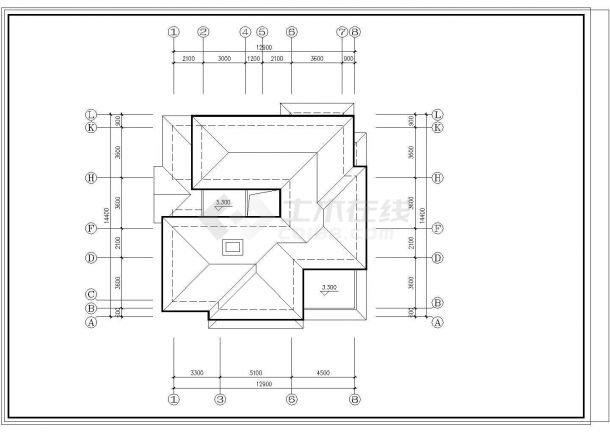 别墅建筑设计图CAD图纸-图一