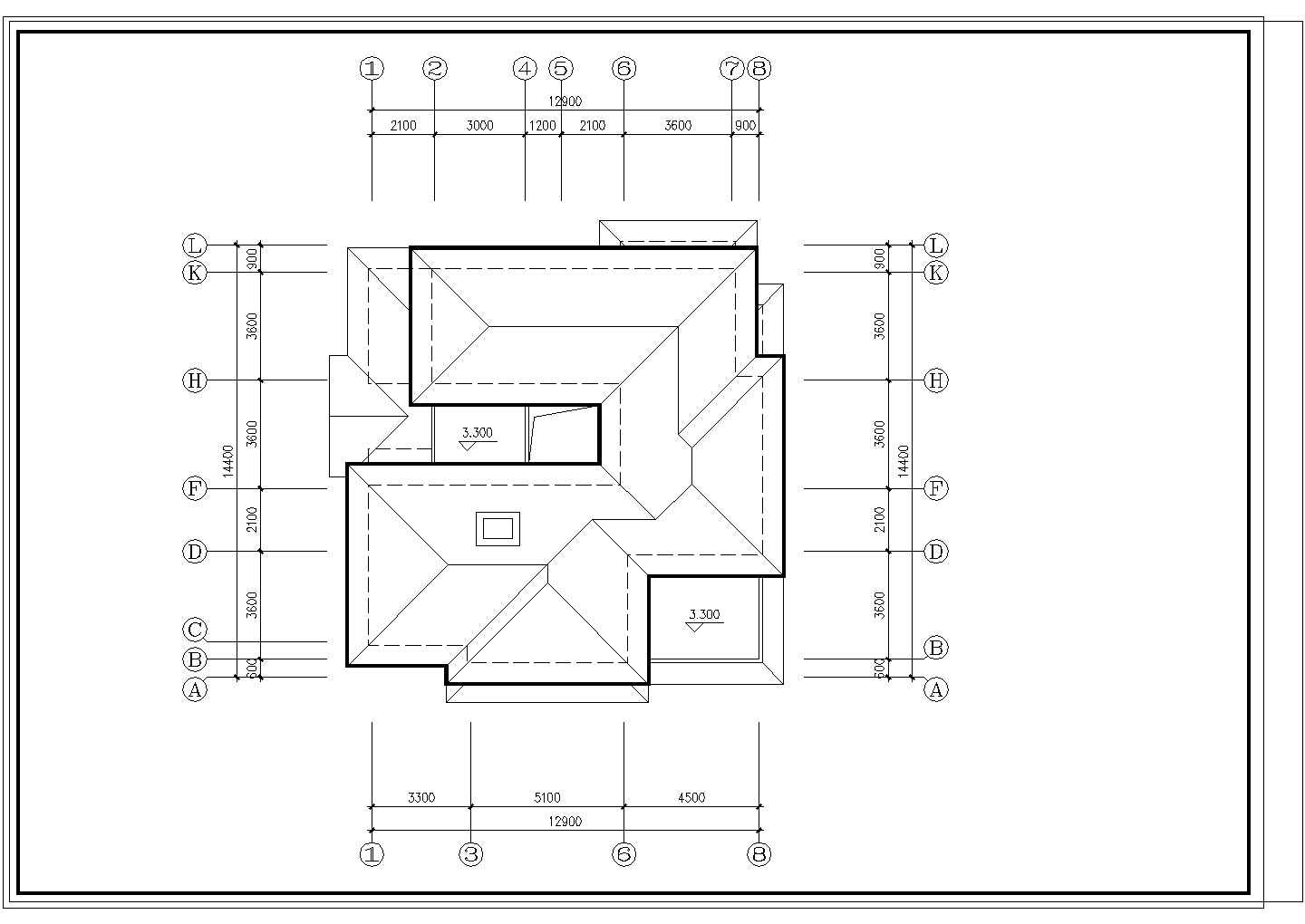 别墅建筑设计图CAD图纸