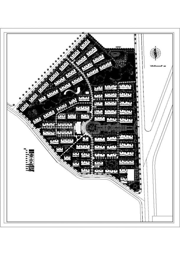 优秀住宅小区规划图CAD图纸-图一