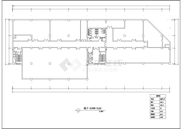 阿里郎8层宾馆建筑设计CAD方案图（含地下室设计）-图二