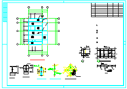 某办公室钢框架结构cad施工设计图_图1