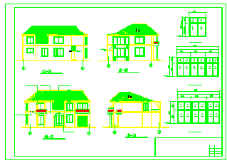 北方二层小别墅住宅建筑cad设计图纸-图二