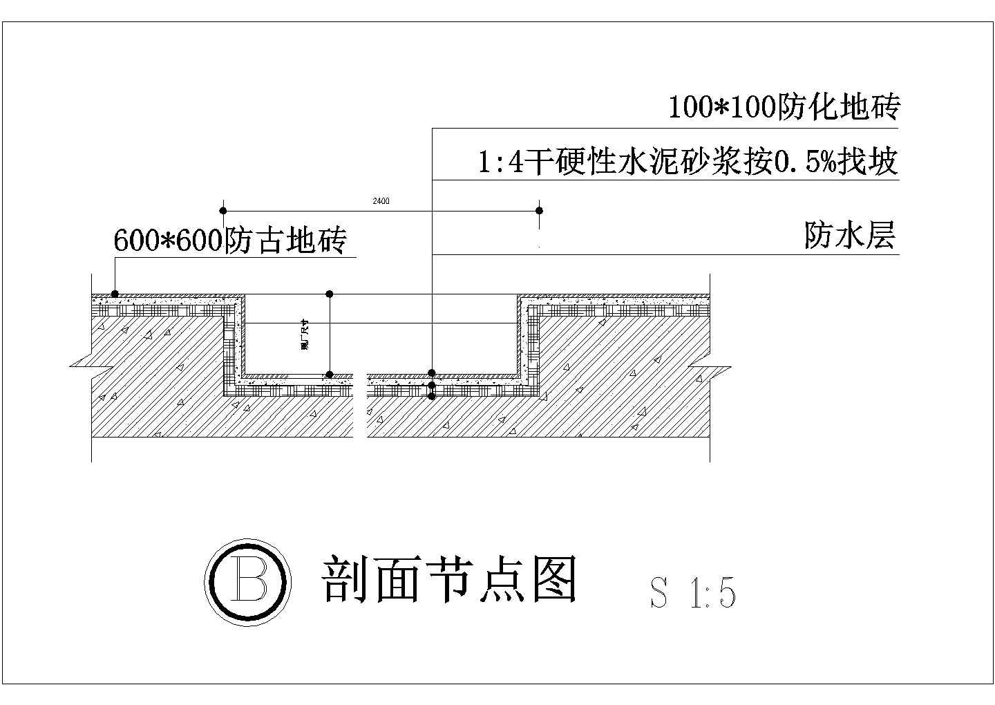 某泳池水槽CAD大样全套节点图