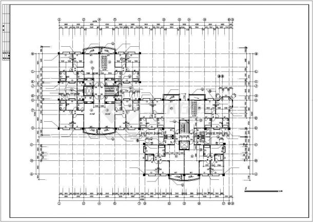 重庆市天新苑小区12层框架结构住宅楼全套建筑设计CAD图纸-图二