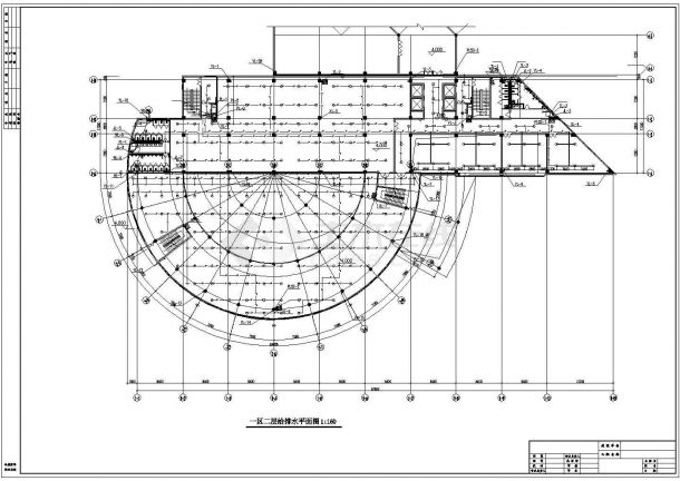 浙江8层办公楼建筑给排水设计施工图纸（气体灭火）-图一