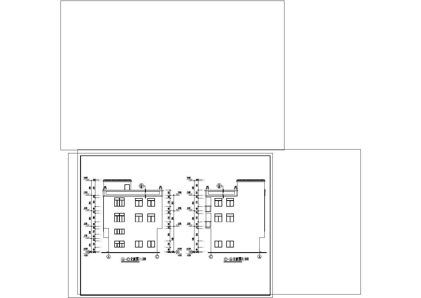 3+1夹层农村私人商住楼建施CAD图纸设计