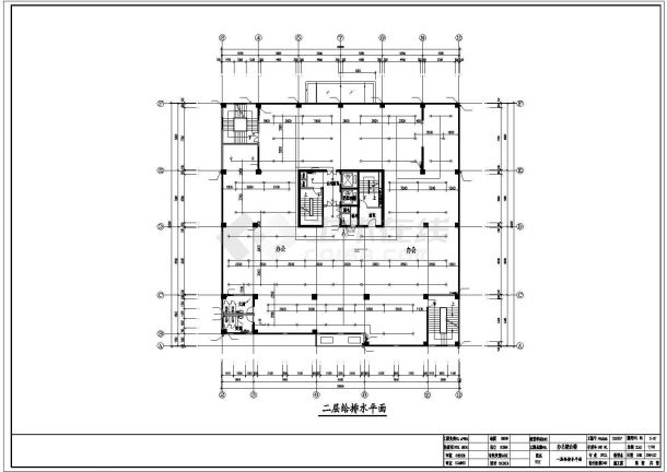 高层办公楼带地下室给排水设计施工图-图二