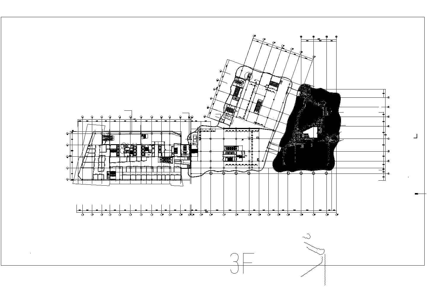 商场大堂公共空间装修图，含设计说明