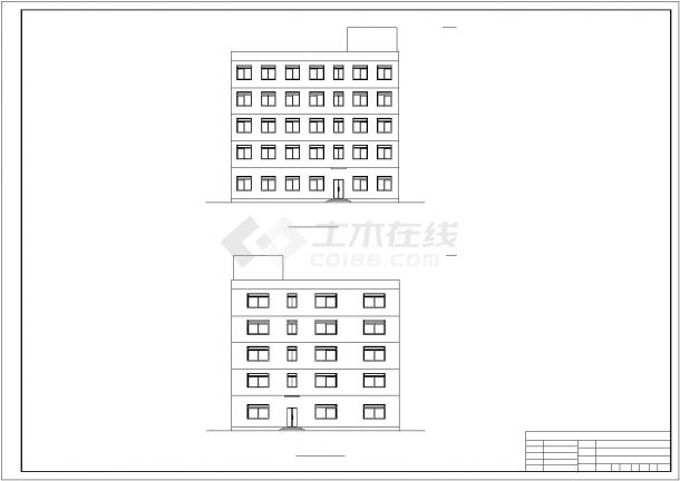 某地区五层框架办公楼建筑施工图纸-图二