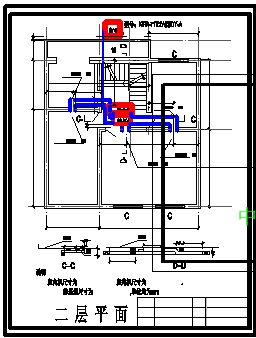 大学食堂风管机cad系统设计图纸