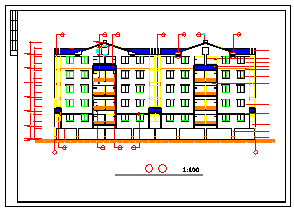 大学生宿舍公寓建筑施工设计cad图纸_图1