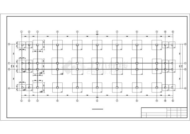 5000平方米5层框架结构教师公寓楼建筑设计cad图-图二