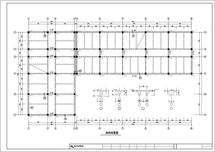 5245平米五层框架学生公寓建筑设计cad图，共两张_图1