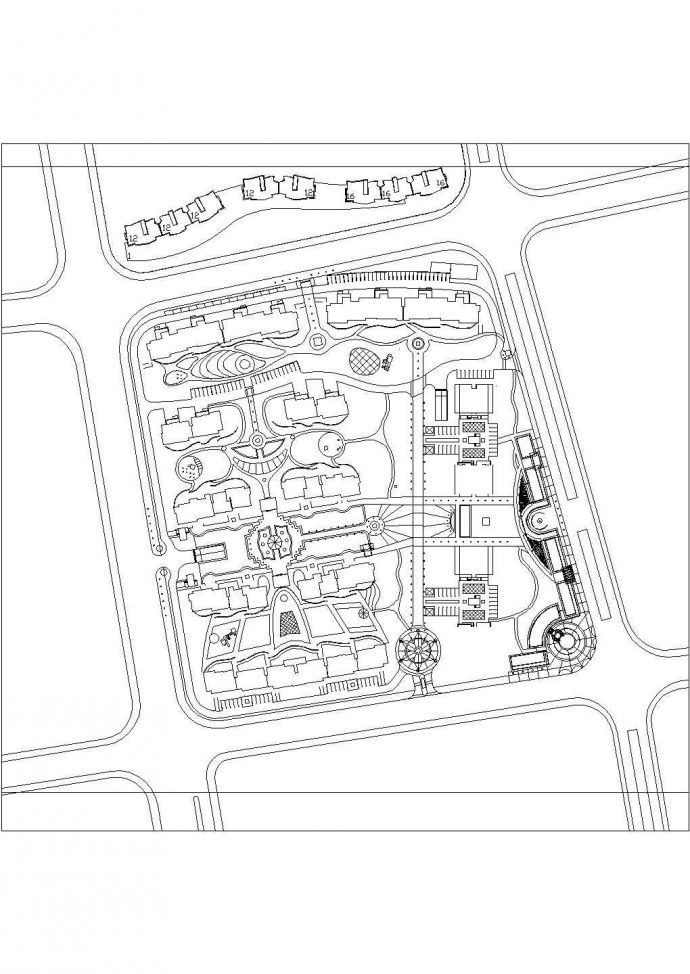 某城市多层住宅小区设计规划图_图1