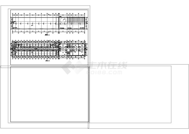 厂房设计_3层2562平米厂房车间宿舍综合楼建筑施工CAD图纸设计-图一