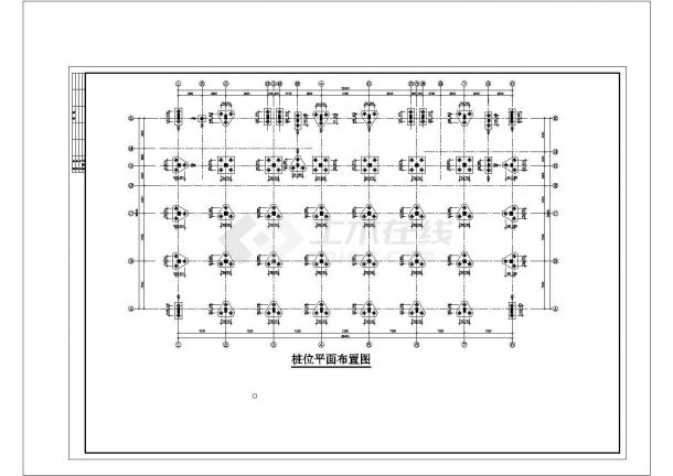 某五层电子综合楼框架结构施工图cad-图一