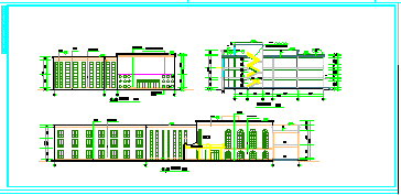 多层宾馆楼建筑方案CAD设计图纸-图一