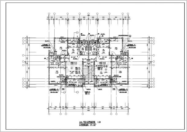 某商住大厦楼建筑设计施工全套户型方案CAD图纸-图二
